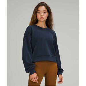 Lululemon Softstreme Perfectly Oversized Cropped Crew / Size 6 / True Navy